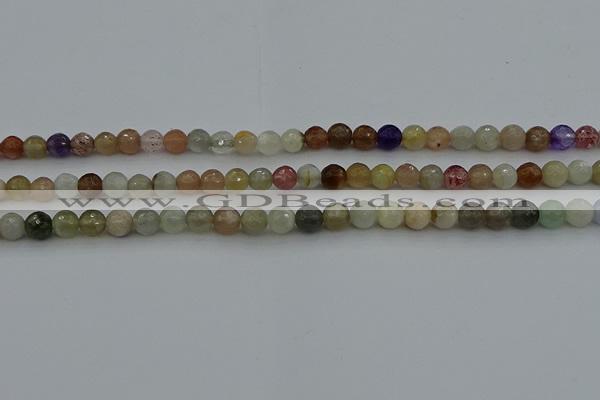 CRO1041 15.5 inches 6mm faceted round mixed gemstone beads