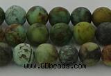 CRO1052 15.5 inches 8mm round matte African turquoise beads