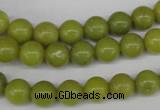 CRO108 15.5 inches 8mm round lemon jade beads wholesale