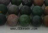 CRO1083 15.5 inches 10mm round matte Indian agate beads wholesale