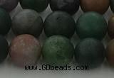 CRO1084 15.5 inches 12mm round matte Indian agate beads wholesale