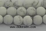 CRO1142 15.5 inches 8mm round matte white howlite beads