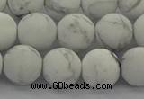 CRO1144 15.5 inches 12mm round matte white howlite beads