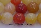 CRO1165 15.5 inches 14mm round golden silk jade beads wholesale