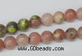 CRO123 15.5 inches 8mm round rhodochrosite gemstone beads wholesale