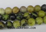 CRO134 15.5 inches 8mm round yellow turquoise beads wholesale