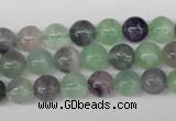 CRO136 15.5 inches 8mm round fluorite gemstone beads wholesale