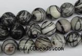 CRO188 15.5 inches 10mm round black water jasper beads wholesale