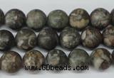 CRO195 15.5 inches 10mm round Chinese leopard skin jasper wholesale