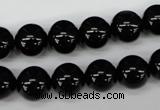 CRO203 15.5 inches 10mm round black agate beads wholesale