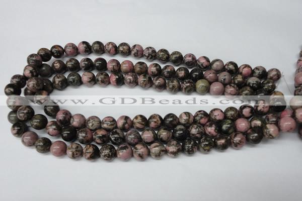 CRO225 15.5 inches 10mm round rhodonite gemstone beads wholesale