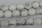 CRO227 15.5 inches 10mm round white howlite turquoise beads wholesale