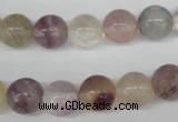 CRO235 15.5 inches 10mm round rainbow fluorite beads wholesale