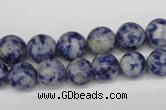 CRO246 15.5 inches 10mm round blue spot stone beads wholesale