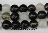 CRO256 15.5 inches 10mm round watermelon black beads wholesale