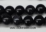 CRO310 15.5 inches 12mm round blue goldstone beads wholesale