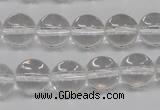 CRO362 15.5 inches 12mm round white crystal beads wholesale