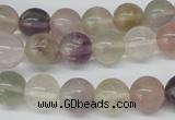 CRO381 15.5 inches 14mm round rainbow fluorite beads wholesale