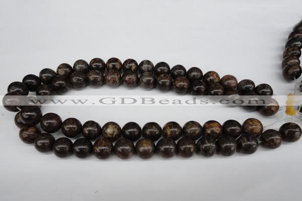 CRO387 15.5 inches 14mm round bronzite gemstone beads wholesale