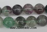 CRO389 15.5 inches 14mm round fluorite gemstone beads wholesale