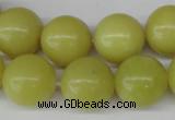 CRO454 15.5 inches 16mm round lemon jade beads wholesale