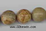 CRO485 15.5 inches 18mm round picture jasper beads wholesale