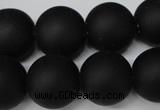 CRO491 15.5 inches 18mm round blackstone beads wholesale