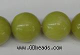 CRO539 15.5 inches 20mm round lemon jade beads wholesale