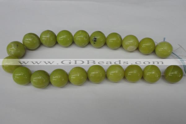 CRO539 15.5 inches 20mm round lemon jade beads wholesale