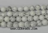 CRO55 15.5 inches 6mm round white howlite turquoise beads wholesale