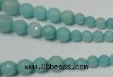 CRO718 15.5 inches 6mm – 14mm faceted round candy jade beads