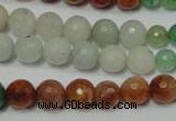 CRO722 15.5 inches 6mm – 14mm faceted round mixed candy jade beads