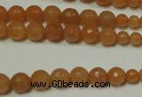 CRO740 15.5 inches 6mm – 14mm faceted round red aventurine beads