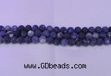 CRO800 15.5 inches 4mm round matte sodalite gemstone beads