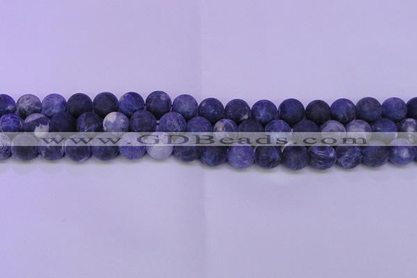 CRO801 15.5 inches 6mm round matte sodalite gemstone beads