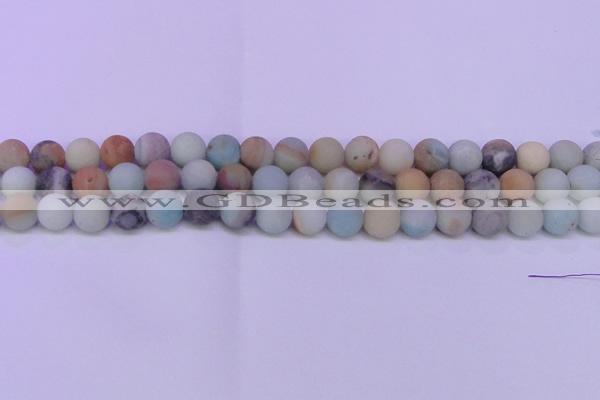 CRO813 15.5 inches 10mm round matte amazonite beads