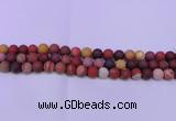 CRO820 15.5 inches 4mm round matte mookaite beads