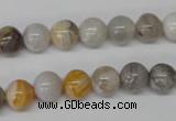 CRO83 15.5 inches 8mm round bamboo leaf agate beads wholesale