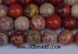 CRO872 15.5 inches 8mm round red porcelain beads wholesale