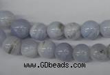 CRO89 15.5 inches 8mm round blue lace agate beads wholesale