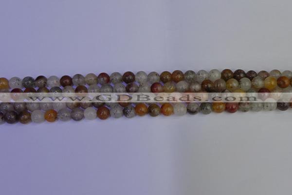 CRO891 15.5 inches 6mm round mixed lodalite quartz beads wholesale