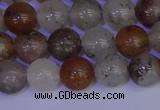 CRO892 15.5 inches 8mm round mixed lodalite quartz beads wholesale