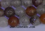 CRO894 15.5 inches 12mm round mixed lodalite quartz beads wholesale