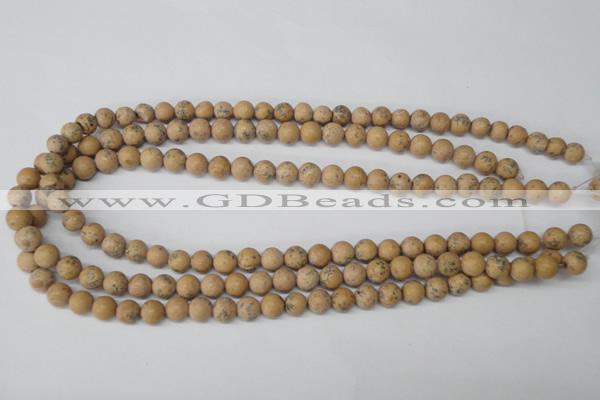 CRO91 15.5 inches 8mm round Chinese wood jasper beads wholesale