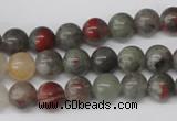 CRO92 15.5 inches 8mm round bloodstone beads wholesale