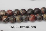 CRO94 15.5 inches 8mm round red leopard skin jasper beads wholesale