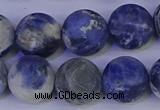 CRO955 15.5 inches 14mm round matte sodalite beads wholesale