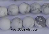 CRO984 15.5 inches 12mm round matte white howlite beads wholesale