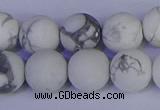 CRO985 15.5 inches 14mm round matte white howlite beads wholesale