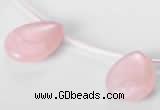 CRQ04 18*25mm flat teardrop A grade natural rose quartz beads